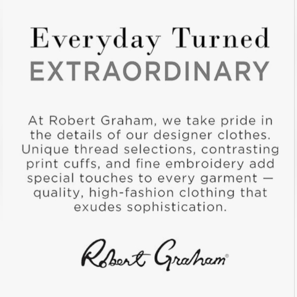 Robert Graham $328 Luxe Chinoserie Seen Exclusive Embroidered 100% Cotton Medium - Picture 14 of 16